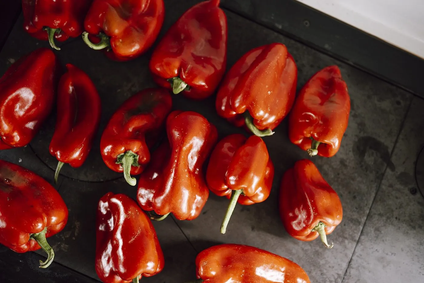 Pimientos rojos frescos